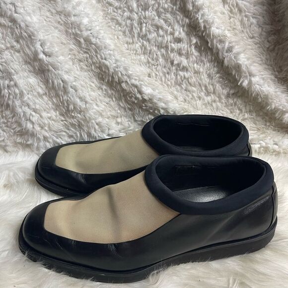 Jordan Two3 Cavvy Mens SZ 18 US Black leather & beige textile Slip-on Loafers - Picture 2 of 11